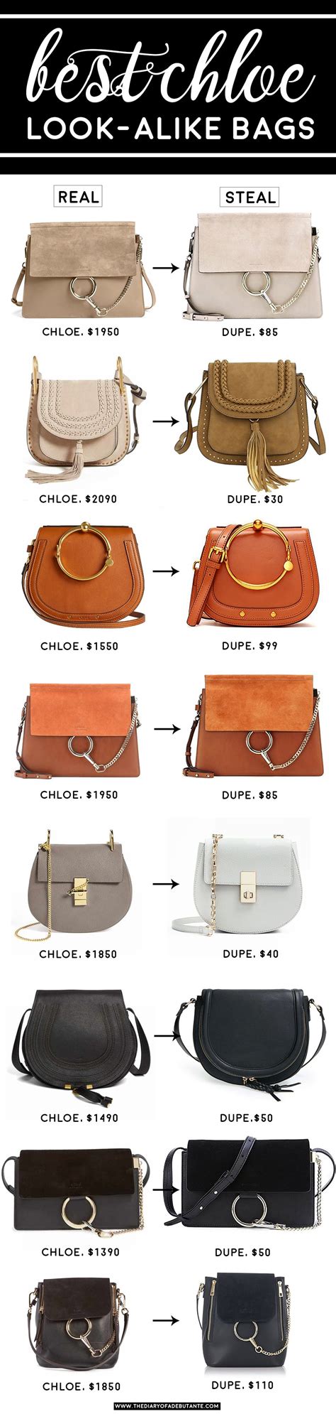 chloe look alike boots|chloe handbags dupe.